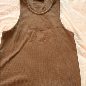 Essentials Tan Waffle Knit Top